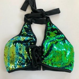 iHeartRaves Sequin Halter Top
